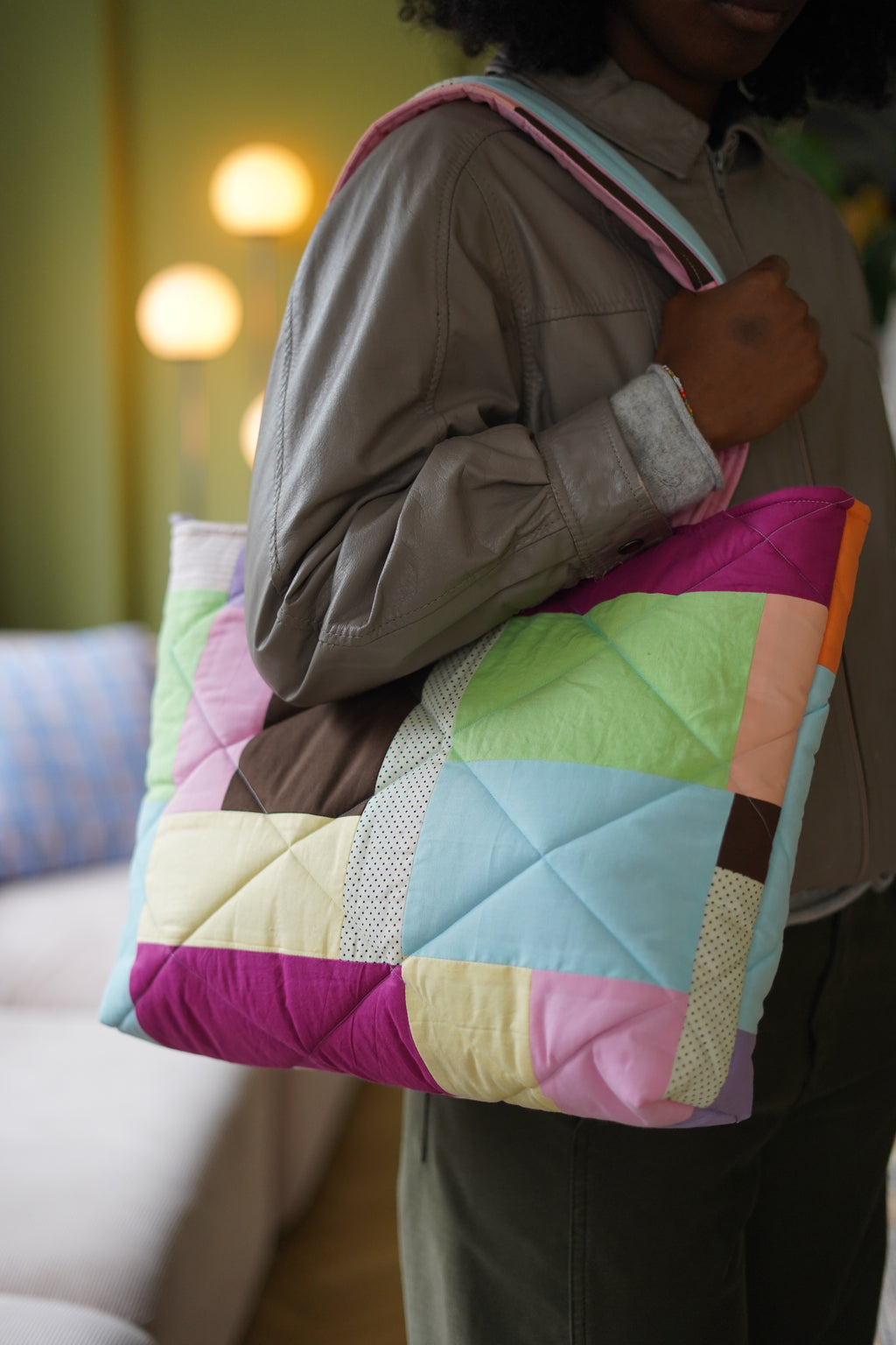 Grand sac patchwork