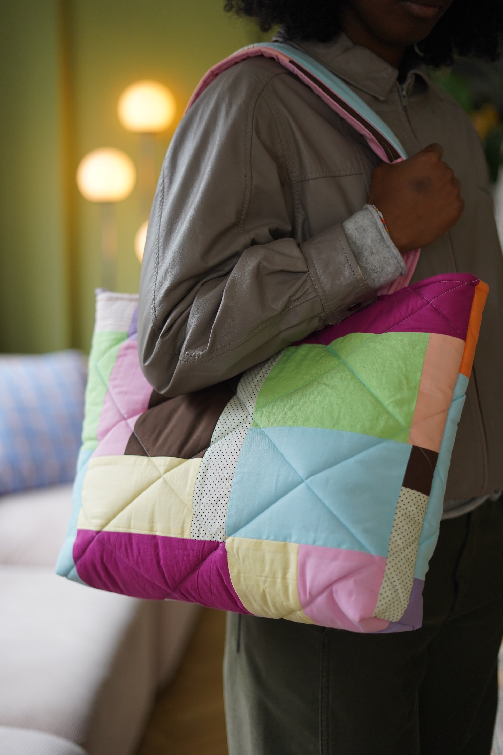 Grand sac patchwork