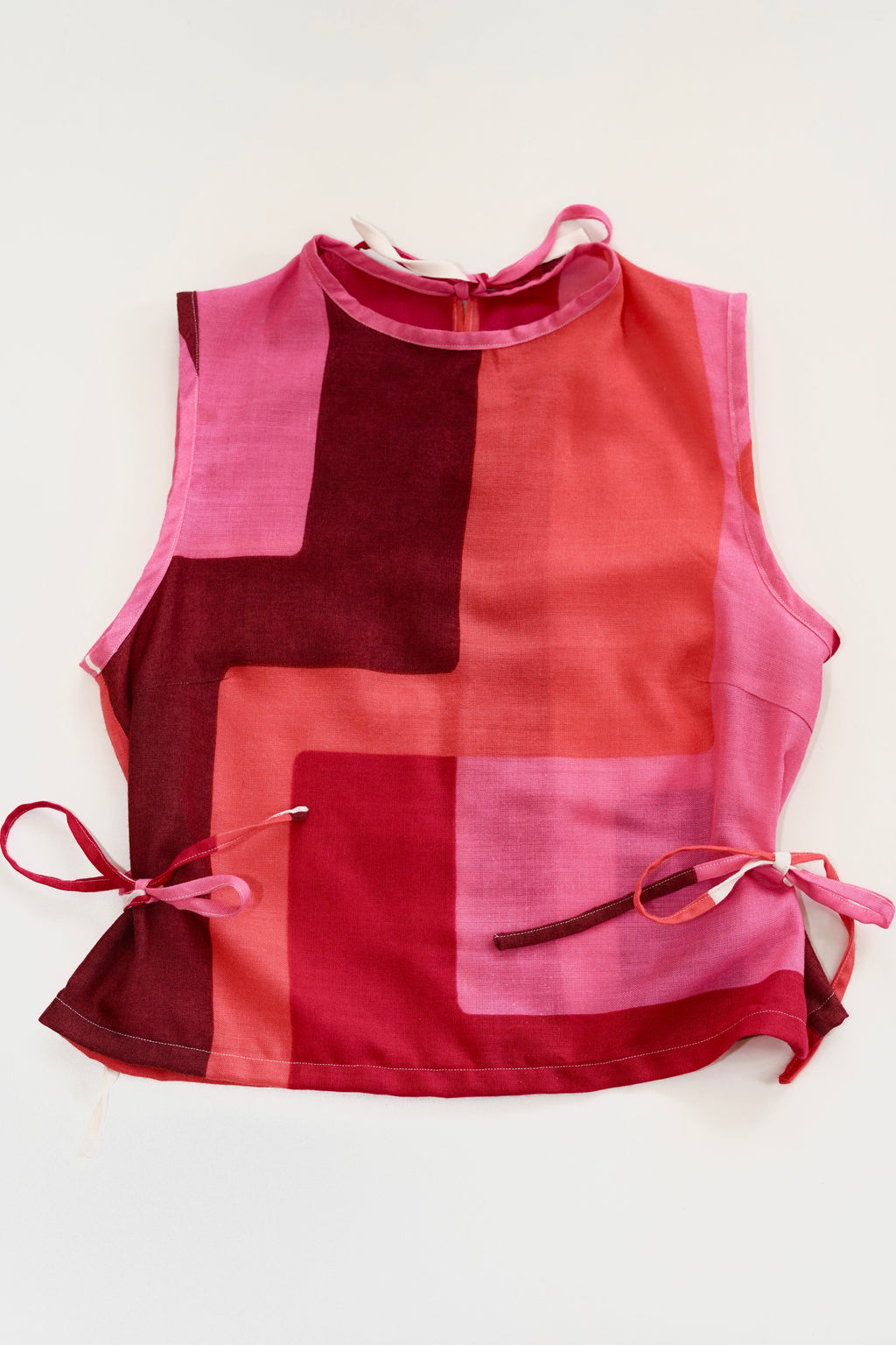 Top à nouer rose multi